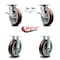 Service Caster 8 Inch Kingpinless Poly on Polyolefin Caster Brake and Swivel Lock 2 Rigid, 2PK SCC-KP30S820-PPUR-SLB-BSL-2-R-2 - alternate 2